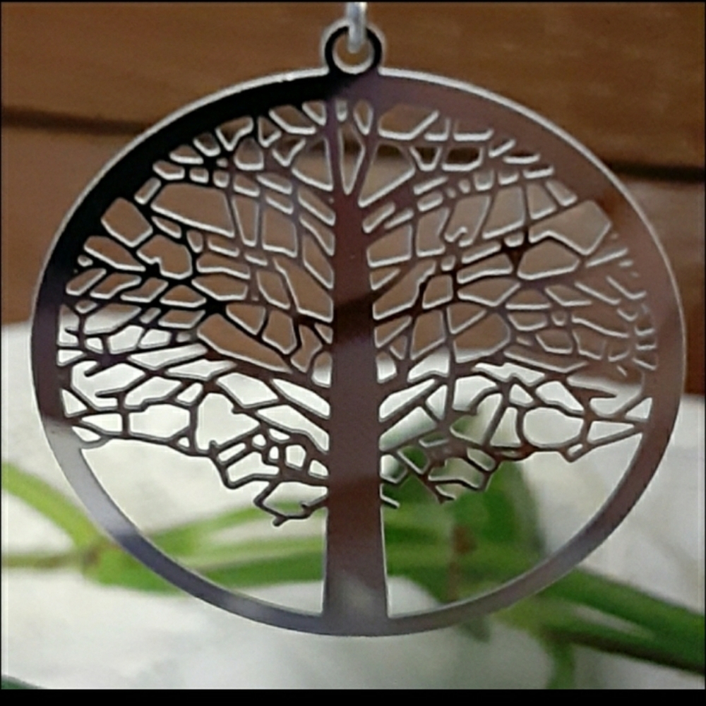 Laser Cut Tree of Life earrings - Picture 7 of 7